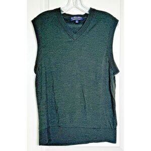 Brooks Brothers Tech Merino Wool Sweater Vest Mens Medium Forest Green